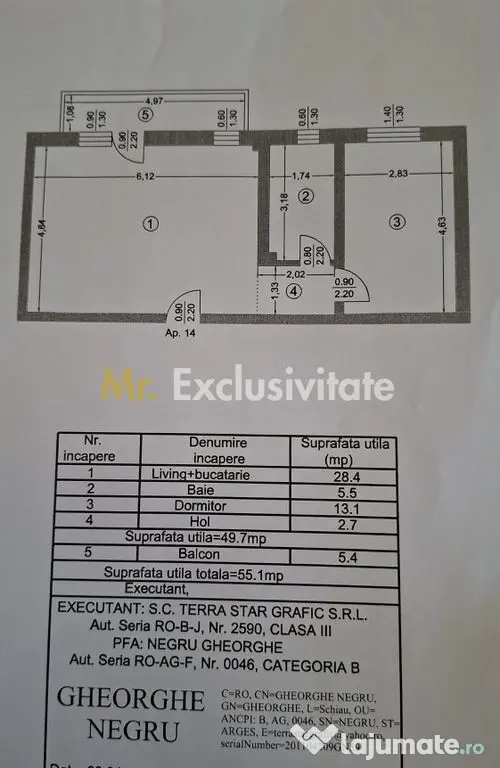 Apartament 2 camere Bloc nou loc de parcare Cavalerului Residence - Pitesti (Arges)