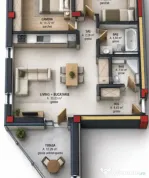 Apartament cu 3 camere, 72 mp, zona Terra Gardens, Comision
