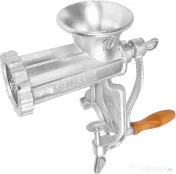 Mașină manuală de tocat carne KraftDele KD4192, mărimea 10, cu site și pâlnii pentru cârnați 