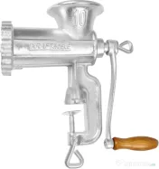 Mașină manuală de tocat carne KraftDele KD4192, mărimea 10, cu site și pâlnii pentru cârnați 