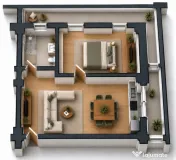 Apartament 2 camere open space Preajba - 0% comision la cump 