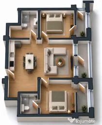 Apartament 3 camere open space Preajba - 0% comision la cump