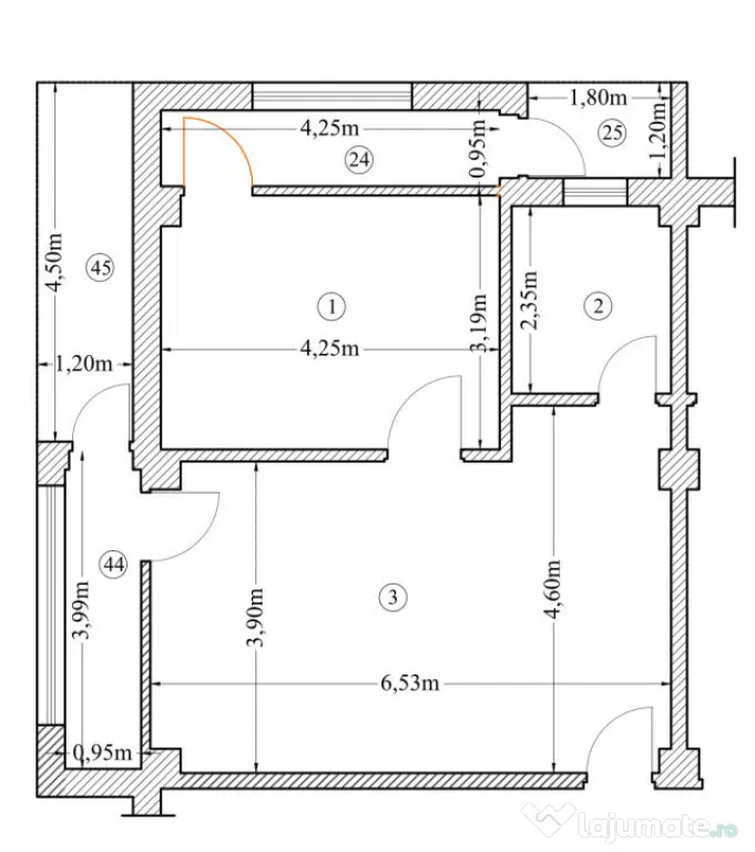 Apartament 2 camere, 54 mp, zona Nord-Vest - Preajba (Dolj)