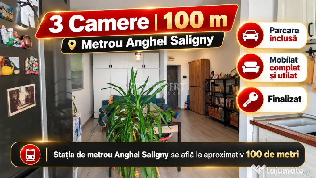 3 Camere | 100 m Metrou Anghel Saligny | Parcare Inclusă | - Bucuresti (Bucuresti-Ilfov)