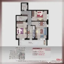 3 Camere | Bloc Boutique| Încălzire Pardoseală |600 m STB