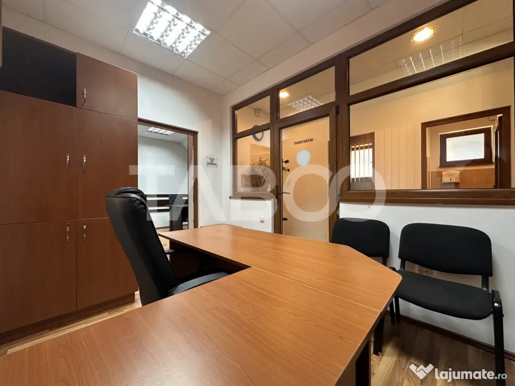 Spatiu de birouri mobilat de inchiriat acces stradal si curt - Sibiu (Sibiu)