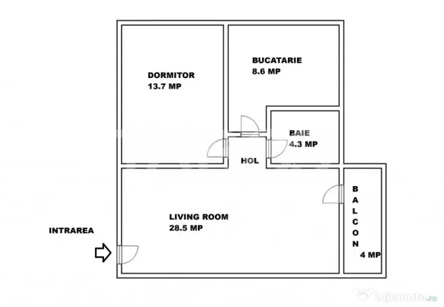 Apartament de vanzare 2 camere balcon etajul 2 Kaufland Arhi - Sibiu (Sibiu)