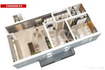 Apartament decomandat 73 mp 3 camere 2 bai Comision 0 Doamna