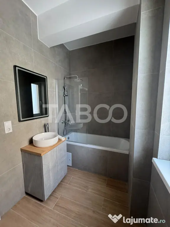 Apartament mobilat utilat decomandat 2 camere 60 mpu balcon - Sibiu (Sibiu)