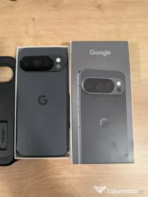 Google Pixel Pro 10, 5G, 256 GB, Obsidian + 2 huse + 1 folie sticla