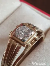 Inel Ghiul vintage unicat unisex cu diamant natural 0,60ct VVS