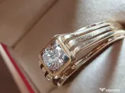 Inel Ghiul vintage unicat unisex cu diamant natural 0,60ct VVS 