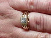 Inel Ghiul vintage unicat unisex cu diamant natural 0,60ct VVS 