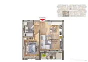 Apartament cu 2 camere finisat la cheie 50 mp zona Brana din 