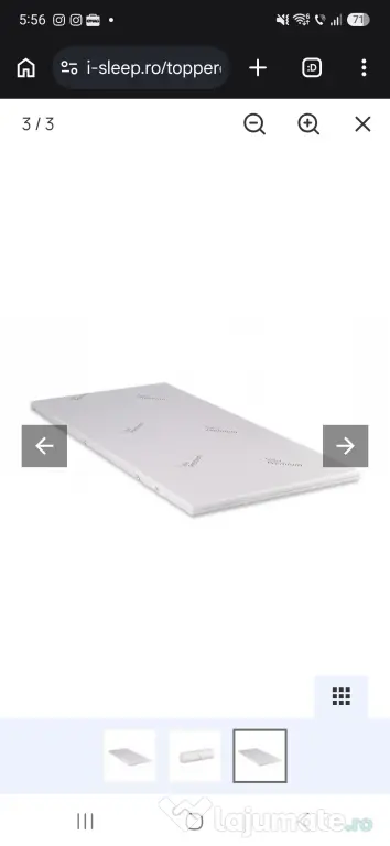 Topper saltea iSleep 160x200cm