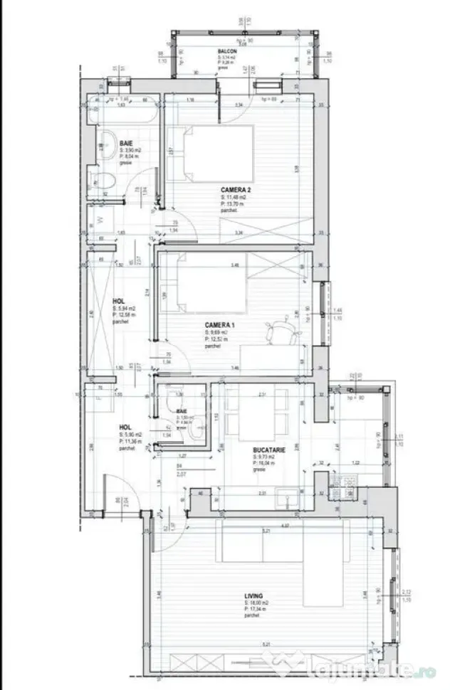 Apartament cu 3 camere de vanzare, Timisoara, zona Lunei - Timisoara (Timis)