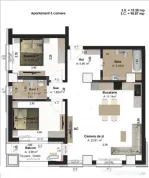 Apartament 3 camere, 75.30 mp, zona Concept 9