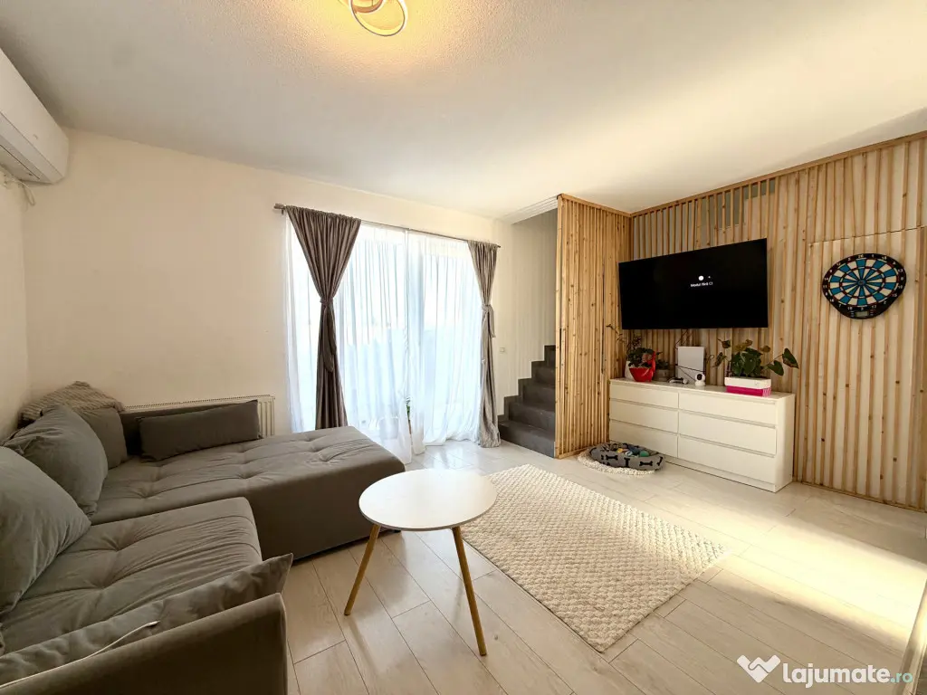 Duplex elegant cu 3 camere, 61 mp utili, mobilat/utilat - Sa - Sanandrei (Timis)