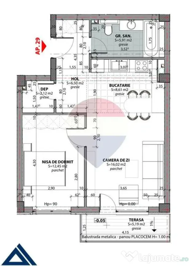 Apartament cu 2 camere de vanzare | Junior Residence - Cluj-Napoca (Cluj)