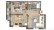 Apartament 2 camere balcon loc parcare zona Shopping City Se 