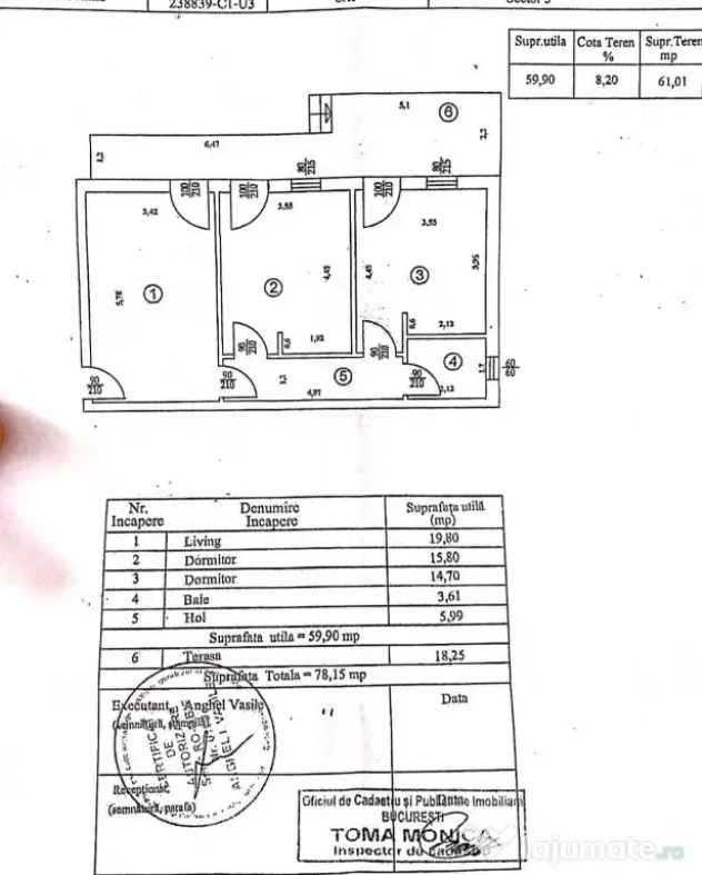 Proprietar - Apartament 3 camere cu curte proprie 80 mp, bloc 2020 - Bucuresti (Bucuresti-Ilfov)