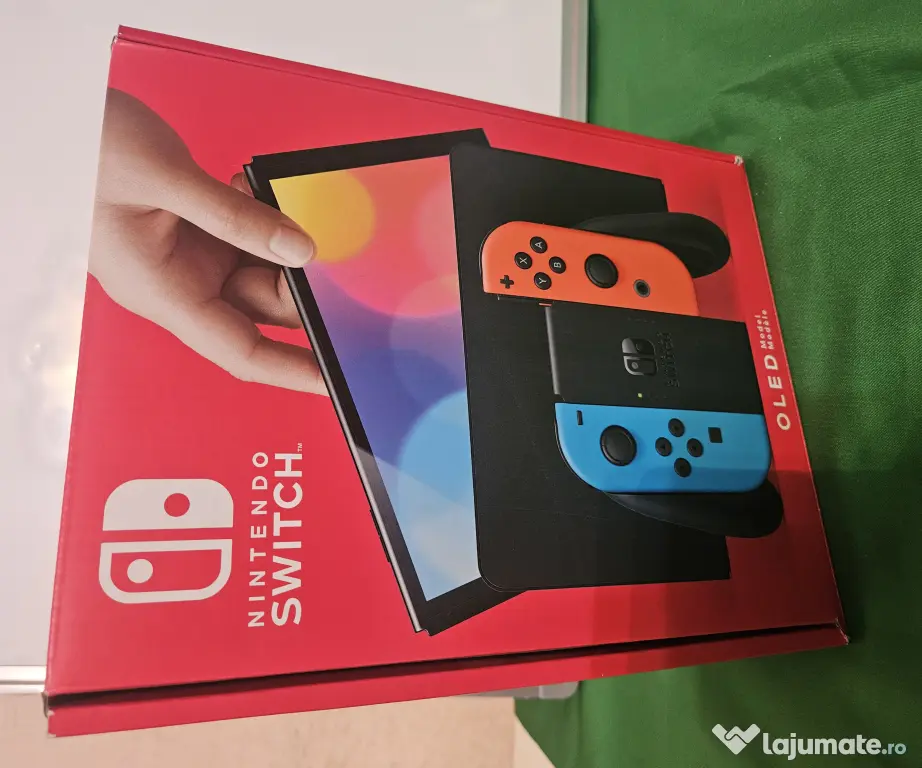 Nintendo Switch OLED 64GB – Full Box, stare excelentă
