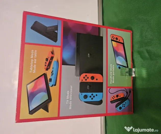 Nintendo Switch OLED 64GB – Full Box, stare excelentă