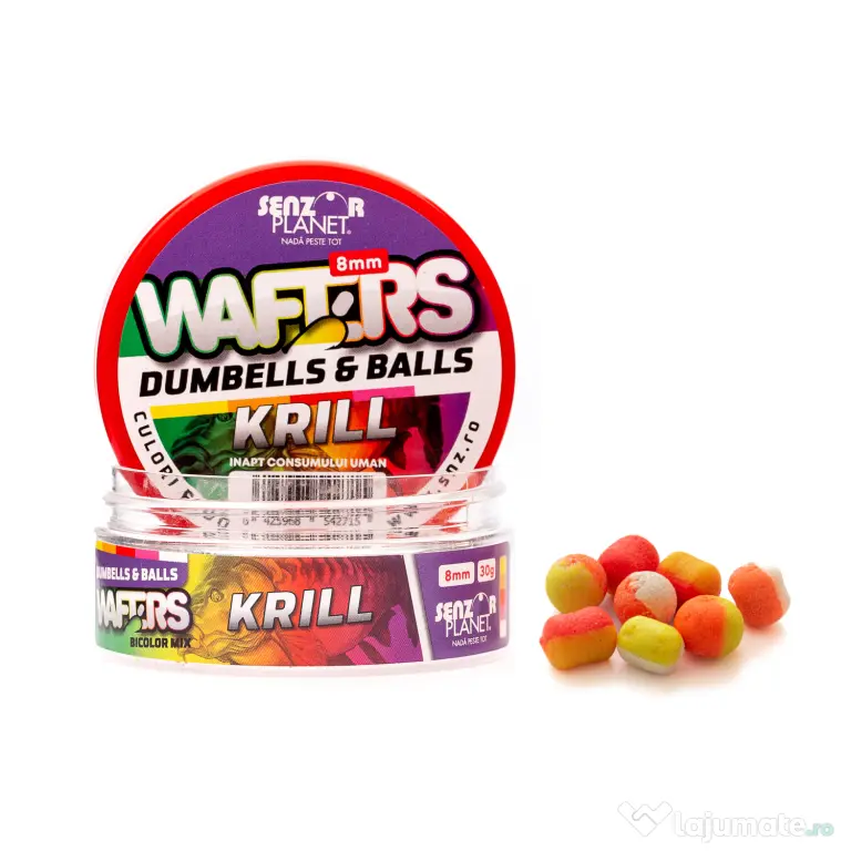 SENZOR PLANET WAFTERS DUMBELLS & BALLS BICOLOR KRILL 8mm 30g