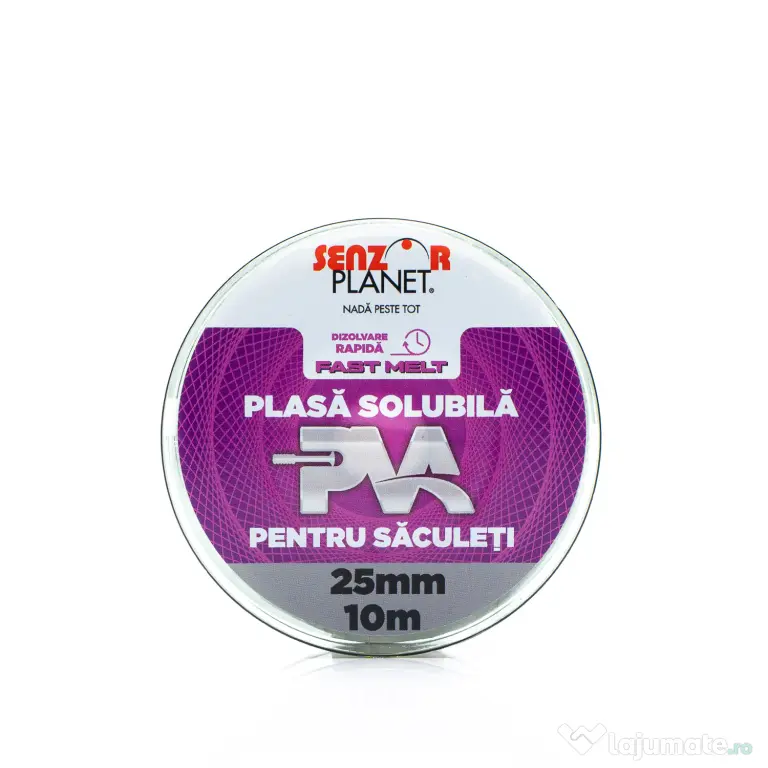 SENZOR PLANET REZERVA PVA PLASA SOLUBILA FAST MELT 25mm PENTRU SACULETI, 10m