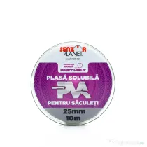 SENZOR PLANET REZERVA PVA PLASA SOLUBILA FAST MELT 25mm PENTRU SACULETI, 10m