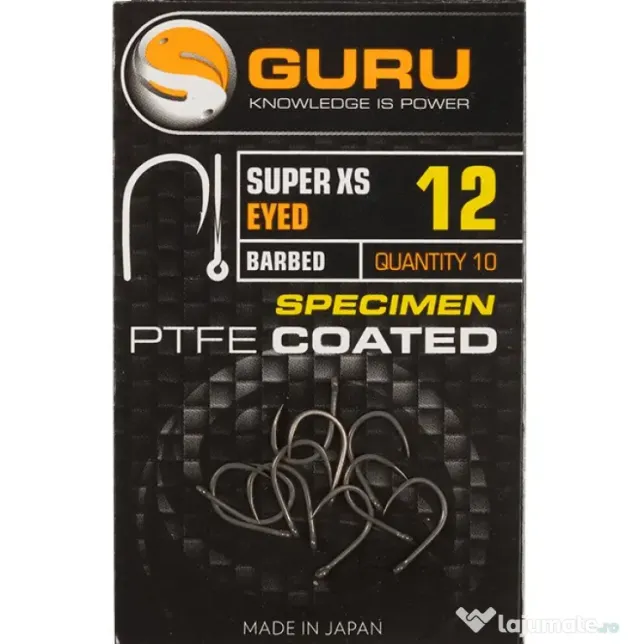 GURU CARLIGE SUPER XS BARBED GURU, 10buc Nr 12