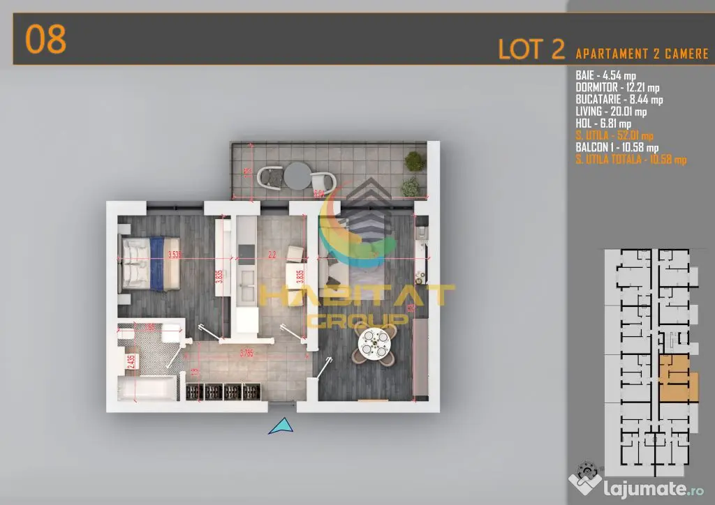 Apartament 2 camere - metrou Nicolae Teclu - Bucuresti (Bucuresti-Ilfov)
