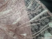 Rochie lungă,  dantelă,  paiete, puf bretele 