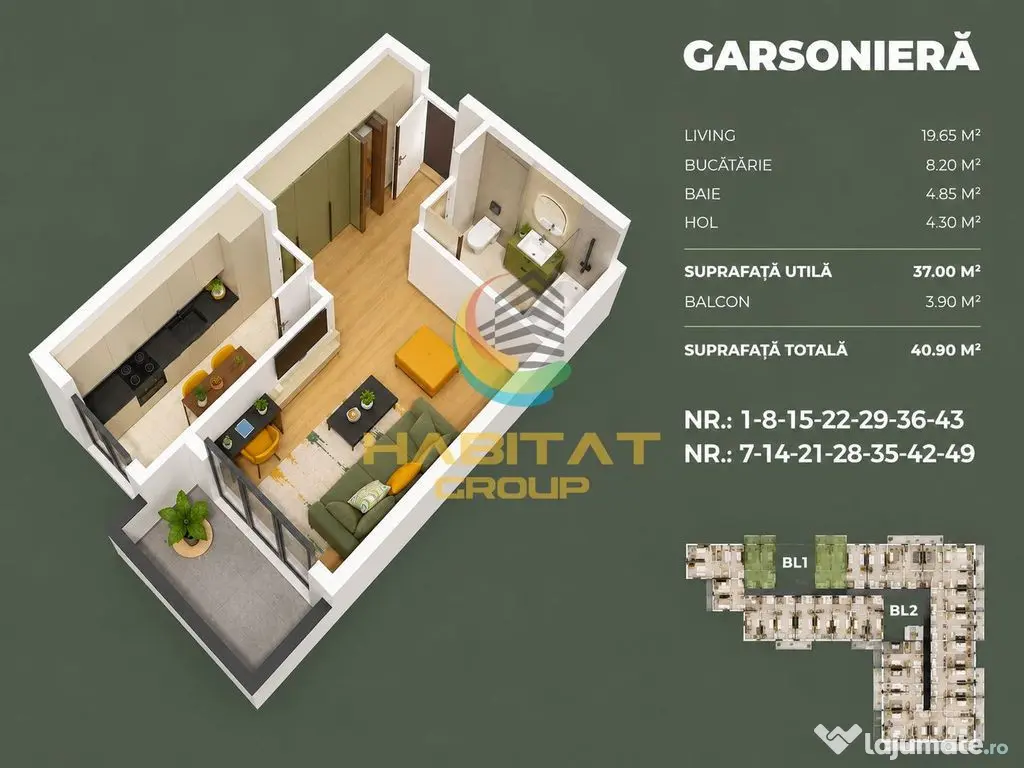 Vânzare Garsoniera decomandată 41 mp | Popești Leordeni | Metrou Berceni - Popesti Leordeni (Bucuresti-Ilfov)