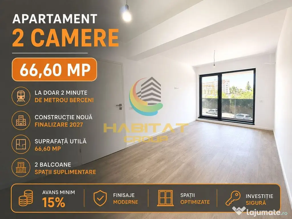Vânzare Apartament 2 camere 66,60 mp Metrou Berceni | Popești leordeni - Popesti Leordeni (Bucuresti-Ilfov)
