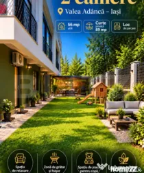 Apartament 2 camere, 59 mp, curte proprie 89 pastrati - zona