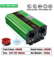 LVYUAN Pure Sine Wave Power Inverter 4000W DC 24V Remote Control 2 EU