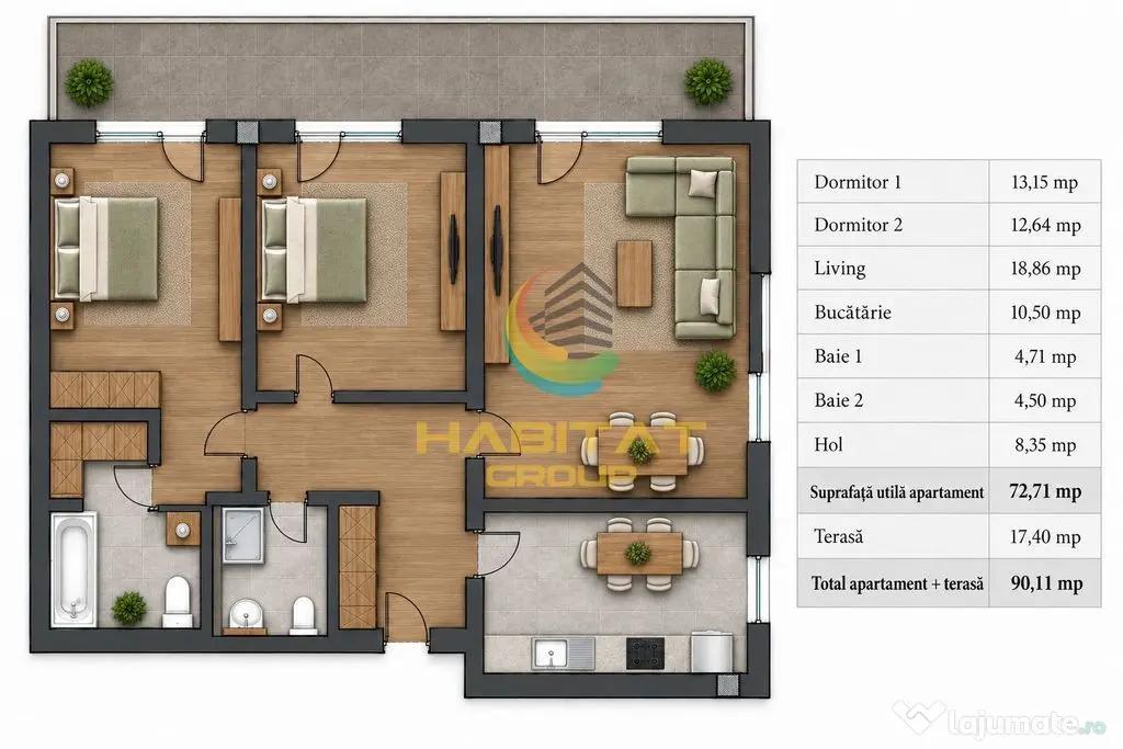 Apartament 3 camere - Parcare Bonus - Pallady - Bucuresti (Bucuresti-Ilfov)