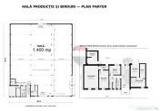 Hală de închiriat Brașov cu birouri, 240 kW și platformă betonată