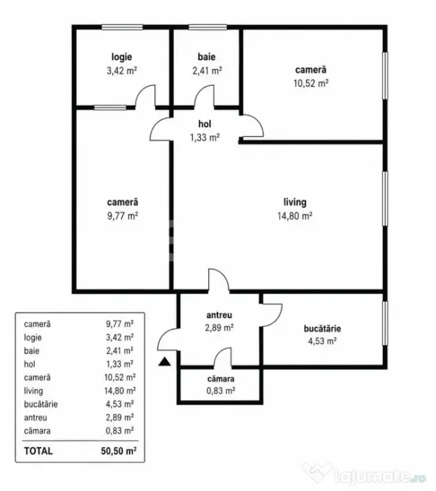 Apartament 3 camere | 47 mp + logie 3 mp | Renovabil | Manas - Cluj-Napoca (Cluj)