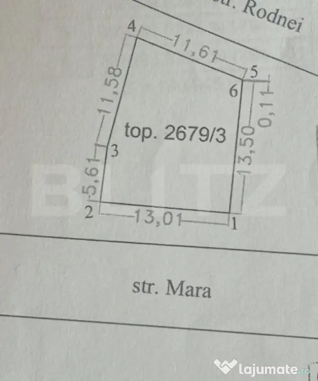 Teren intravilan, 191 mp, strada Mara - Satu Mare (Satu-Mare)