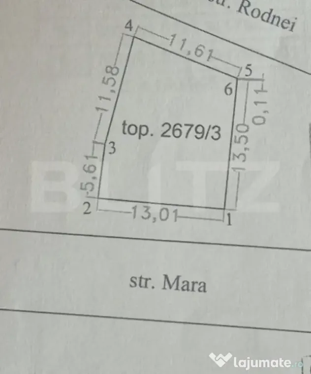 Teren intravilan, 191 mp, strada Mara - Satu Mare (Satu-Mare)