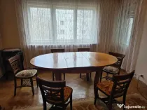 Set sufragerie anii '50: masă extensibilă + 6 scaune – stare impecabilă