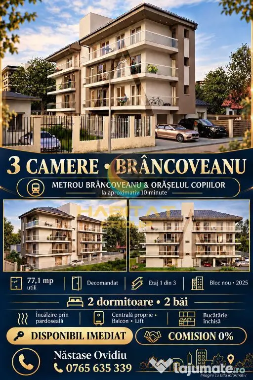 Apartament nou cu 3 camere Brancoveanu - Bucuresti (Bucuresti-Ilfov)