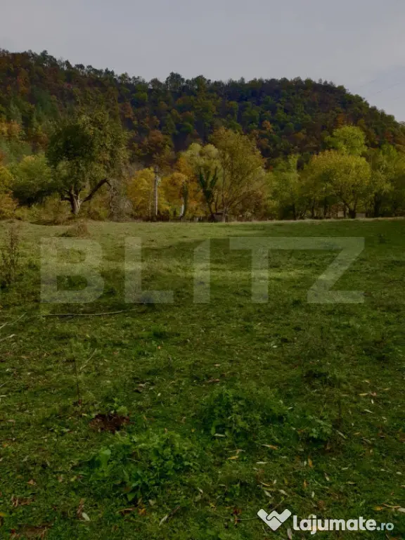 ???? Teren drept, 1.300 mp, două fronturi și panoramă spr - Gros (Hunedoara)