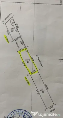 Teren Intravilan 1.600 mp Grădinari - Giurgiu | Front stradal 69m |