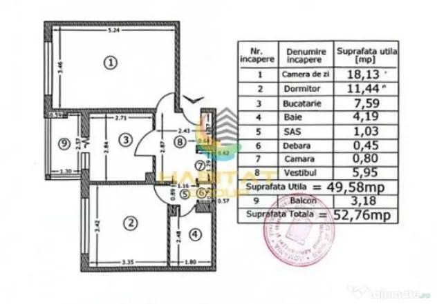 Apartament 2 Camere 52.76mp Zona Aparatorii Patriei - Bucuresti (Bucuresti-Ilfov)
