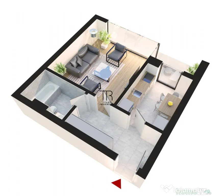 Garsoniera Dotari Premium Incalzire in Pardoseala Ansamblu N - Bucuresti (Bucuresti-Ilfov)