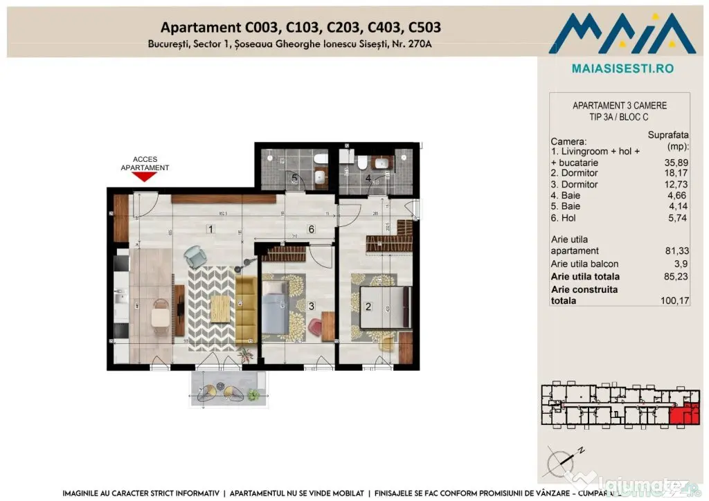 APARTAMENT 3 CAMERE | BANEASA | LANGA METROU STRAULESTI | FI - Bucuresti (Bucuresti-Ilfov)