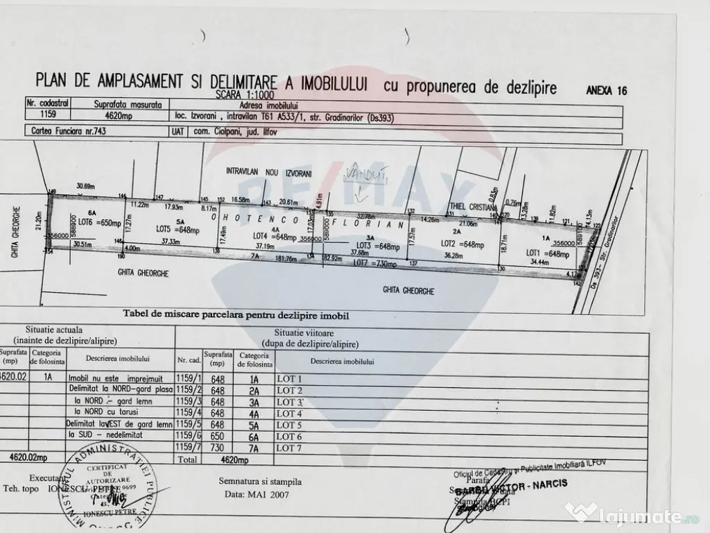 Vanzare teren Snagov - Izvorani, Strada Gradinarilor 48